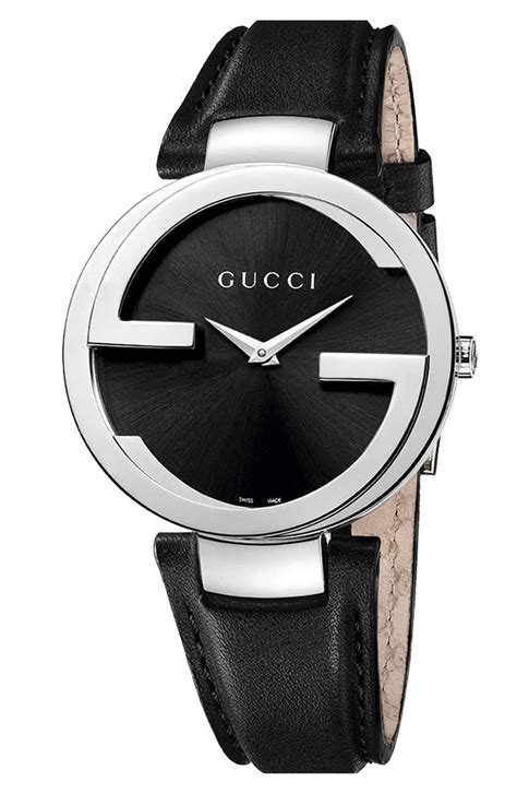 gucci ladies interlocking g watch|gucci gunmetal tone chronograph watch.